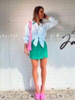 Camisa listrada azul Manuela - Imagem 3