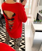 Blusa fio tricot vermelho - Imagem 2