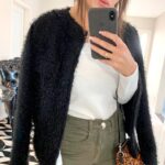 Casaco preto com brilho