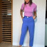 T-shirt gola alta rosa Emma