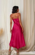 Vestido cetim detalhe botão - Imagem 3