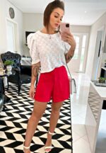 Shorts básico vermelho