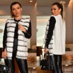 Colete tricot ft pelo