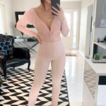 Calça legging ziper rosa