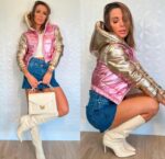Jaqueta puffer metalizada RS/DR/Anastácia