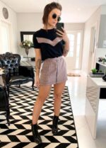 Conjunto shorts saia e blusa