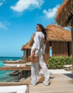 Calça pantalona linho listrado - Imagem 2