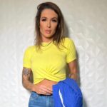 Cropped transpassado Johanna amarelo