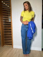 Cropped transpassado Johanna amarelo - Imagem 2