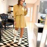 Vestido curto ml mostarda