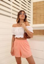 Shorts Nessa salmão