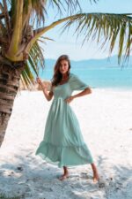 Vestido midi princesa verde - Imagem 2