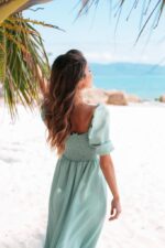 Vestido midi princesa verde - Imagem 3