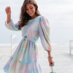 Vestido brush com cinto