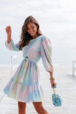 Vestido brush com cinto