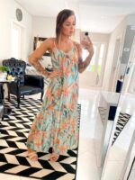Vestido saída de praia floral lurex - Imagem 2