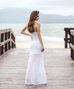 Vestido longo devore off white - Imagem 2