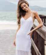 Vestido longo devore off white - Imagem 3