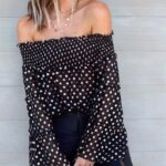 Blusa ciganinha detalhe lastex