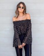 Blusa ciganinha detalhe lastex - Imagem 4