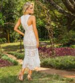 Vestido renda com cinto - Imagem 3