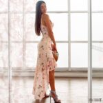 Saia babado assimétrica