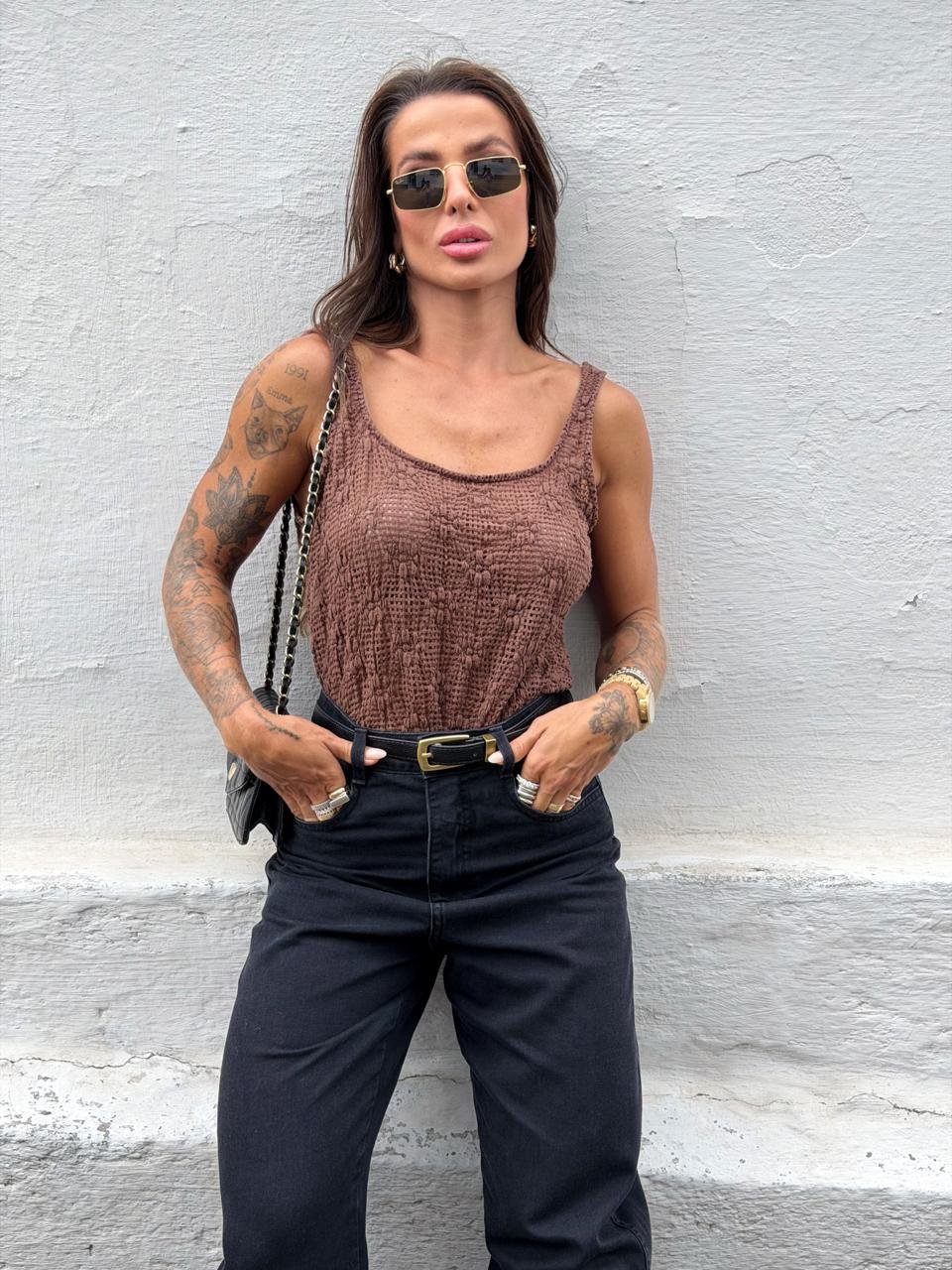 15491534554-67771.jpeg Blusa Thassia marrom - Imagem 1