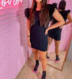 Vestido tee com pelo fake - Imagem 2