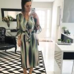 Conjunto listra verde saia e blusa