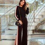 Conjunto Scuba tricolor preto