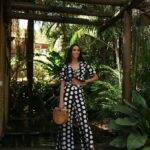Conjunto calça e cropped poá preto