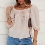 Blusa Monica bege