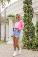 Casaco moletinho neon rosa fulminate - Imagem 2