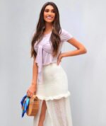 Cropped básico lavanda