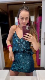 Saia paetê verde - Imagem 3