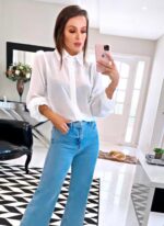 Camisa branca com brilho