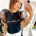 T-shirt manga princesa preta