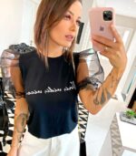 T-shirt manga princesa preta