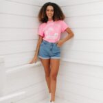 T-shirt comfort paradise rosa neon
