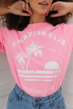 T-shirt comfort paradise rosa neon - Imagem 3