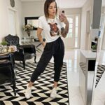 T-shirt aplicada em pérolas muscle Zoe Maria