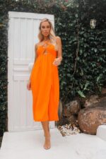 Vestido Stacy laranja papaya - Imagem 2