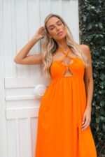 Vestido Stacy laranja papaya - Imagem 5