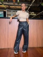 Cropped t-shirt capuccino Naomi