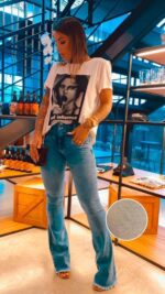 T-shirt com estampa bad influence - Imagem 2