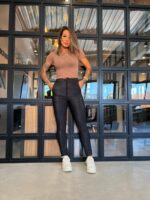 Cropped t-shirt Amabile marrom - Imagem 2