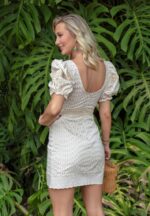 Vestido curto rústico em laise - Imagem 2