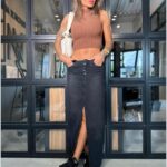 Cropped canelado Lívia marrom