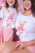 T-shirt teddy pompom branca adulta - Imagem 2
