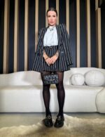 Blazer alongado risca de giz Heloa - Imagem 2